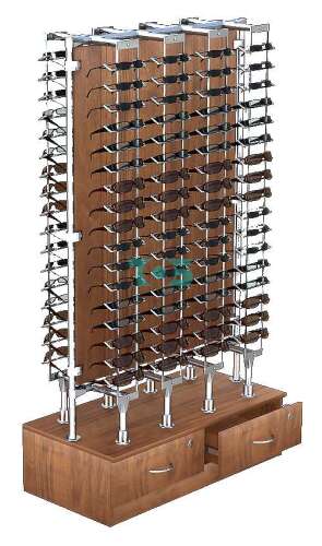 Стенд в центр зала для продажи очков З/С-ДСП №СДПО-ОД-Т28-Д24 (открытый доступ)
