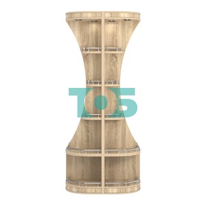 Островной высокий стеллаж ГАРАНТ №1-О с ограничителями