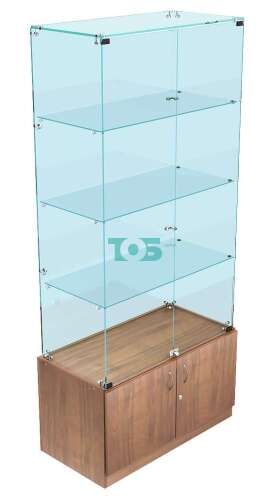Высокая стеклянная витрина с прозрачным верхом под сувениры серии SOUVENIR ВСВ-СУВ-ИС-05