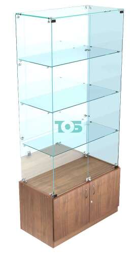 Витрина прозрачная с зеркалом и накопителем для сувенирного магазина серии SOUVENIR ВСЗ-СУВ-ИС-07