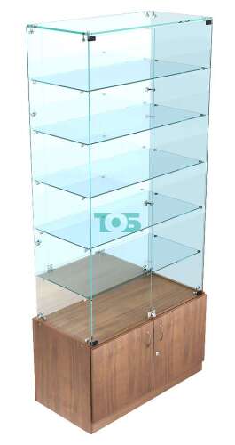 Витрина закрытая с зеркалом и прозрачным верхом для магазина сувениров серии SOUVENIR ВСЗ-СУВ-ИС-507