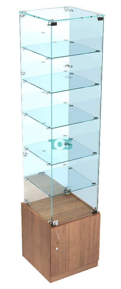 Витрина с зеркалом и пятью квадратными полочками для сувенирной продукции серии SOUVENIR ВСЗ-СУВ-ИС-508
