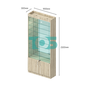 Витрина ОПТИКА №1-3 (задняя стенка зеркало)