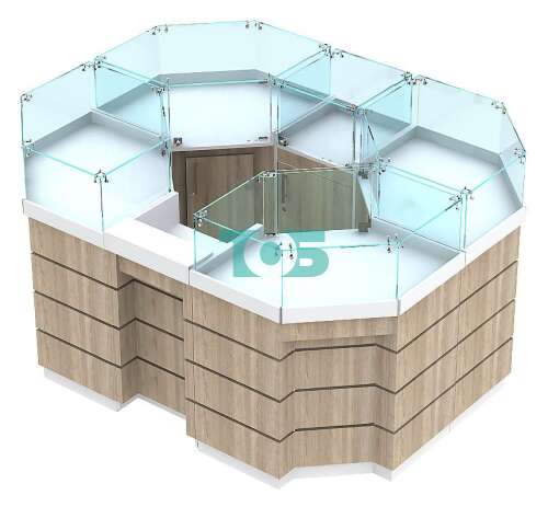 Торговый специализи- рованный островок для продажи ювелирных изделий небольшой серии GOLD №1-1 (3,13 кв.м)