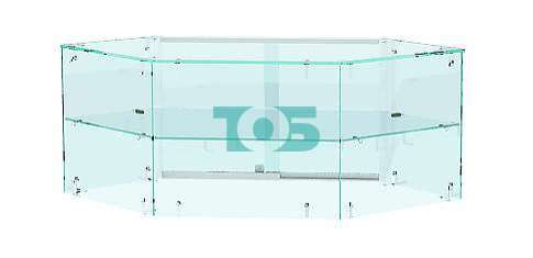Настольная мини - витрина для внутреннего угла под выкладку выпечки и кондитерских изделий №15-1
