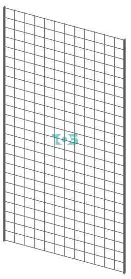 Решетка настенная прямоугольная для магазина секонд-хенда SH-РН-С04