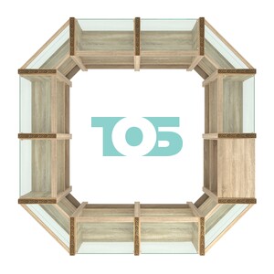 Торговый островок комби- нированный с молдингами №3 (4,72 кв.м)