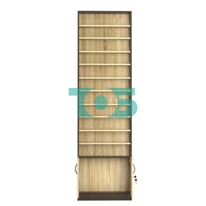Стеллаж из ДСП с 10-ю полками 100x600 мм серии LEVEL-10 №1 (З/C - ДВП)
