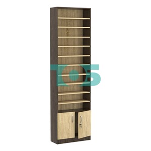 Стеллаж из ДСП с 10-ю полками 250x600 мм серии LEVEL-10 №4 (З/C - ДВП)