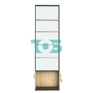 Стеллаж из ДСП с 4-мя полками 100x600 мм серии LEVEL-4 №1-1 (З/C - СТЕКЛО)