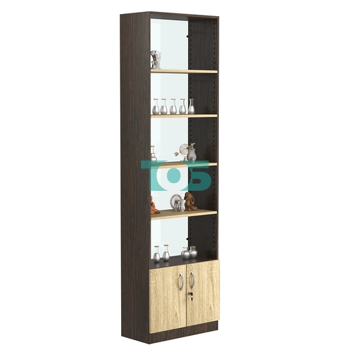 Стеллаж из ДСП с 4-мя полками 250x600 мм серии LEVEL-4 №4-1 (З/C - СТЕКЛО)