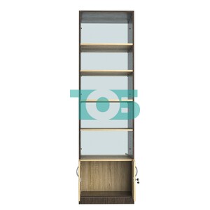 Стеллаж из ДСП с 4-мя полками 350x600 мм серии LEVEL-4 №6-2 (З/C - ЗЕРКАЛО)