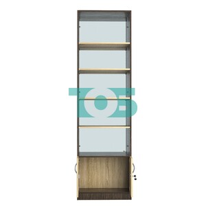 Стеллаж из ДСП с 4-мя полками 400x600 мм серии LEVEL-4 №7-2 (З/C - ЗЕРКАЛО)