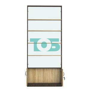 Стеллаж из ДСП с 4-мя полками 100x900 мм серии LEVEL-4 №8-1 (З/C - СТЕКЛО)