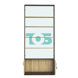 Стеллаж из ДСП с 4-мя полками 200x900 мм серии LEVEL-4 №10-1 (З/C - СТЕКЛО)