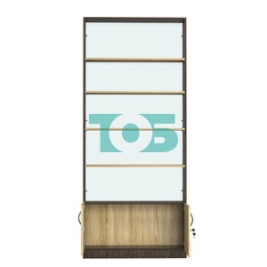 Стеллаж из ДСП с 4-мя полками 350x900 мм серии LEVEL-4 №13-1 (З/C - СТЕКЛО)