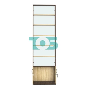 Стеллаж из ДСП с 5-ю полками 100x600 мм серии LEVEL-5 №1-1 (З/C - СТЕКЛО)
