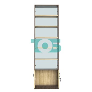 Стеллаж из ДСП с 5-ю полками 200x600 мм серии LEVEL-5 №3-2 (З/C - ЗЕРКАЛО)
