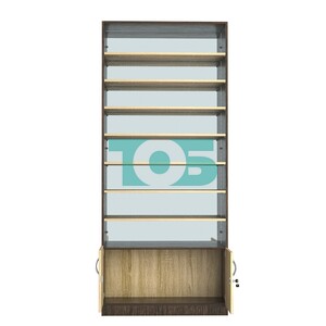 Стеллаж из ДСП с 7-ю полками 350x900 мм серии LEVEL-7 №13-2 (З/C - ЗЕРКАЛО)