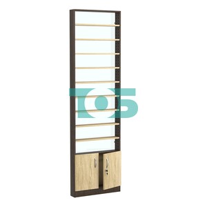 Стеллаж из ДСП с 9-ю полками 100x600 мм серии LEVEL-9 №1-1 (З/C - СТЕКЛО)