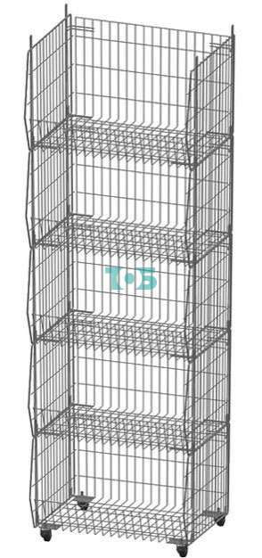 Стеллаж с 5 полками (на колесах)