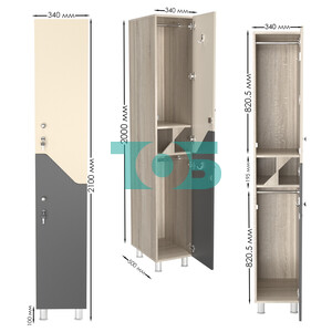 Шкаф для раздевалок СТАНДАРТ-Элегия №1А