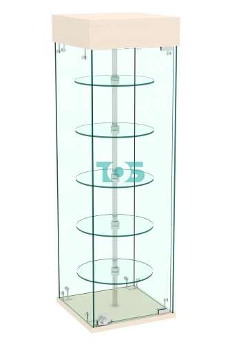 Витрина РОТАЦИЯ настольная с вращающимися полками №23-5 (прозрачная)