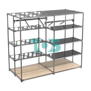 Хромированное вешало ПЛАТФОРМА №3-2 с тонированными полками стекло 8мм