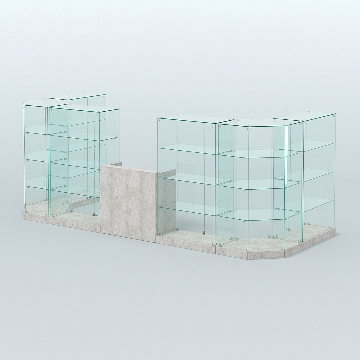 Торговый стеклянный павильон Абсолют №5а (закрытый) (7, 15 кв.м) Метрополитан Грей