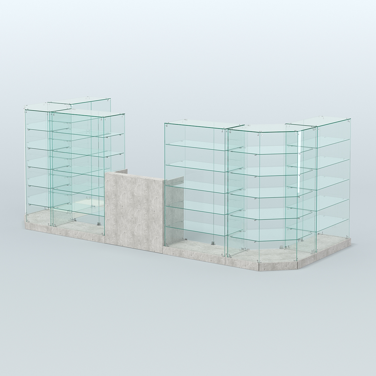 Торговый стеклянный павильон Абсолют №6а (закрытый) (7, 15 кв.м) Метрополитан Грей