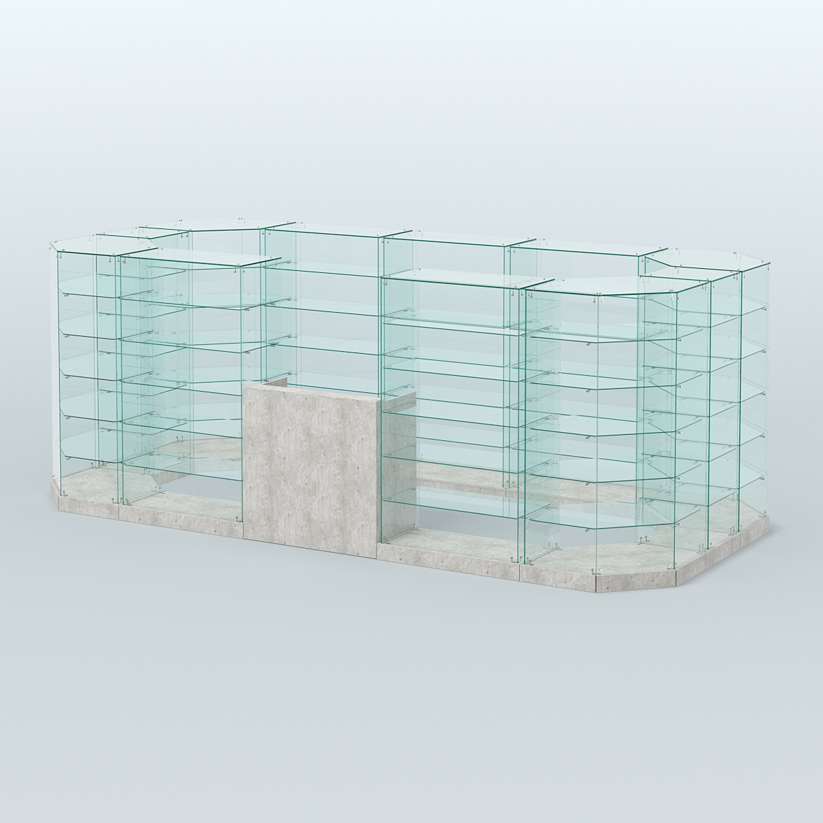 Торговый стеклянный павильон Абсолют №13 (открытый) (8, 56 кв.м) Метрополитан Грей