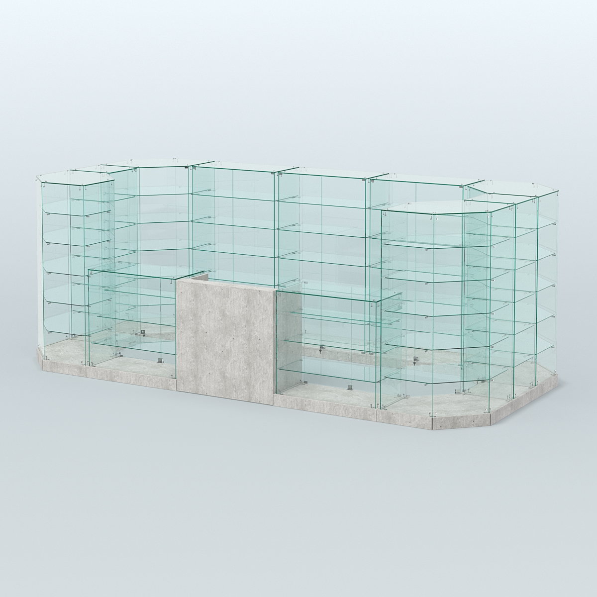 Торговый стеклянный павильон Абсолют №14а (закрытый) (8, 56 кв.м) Метрополитан Грей