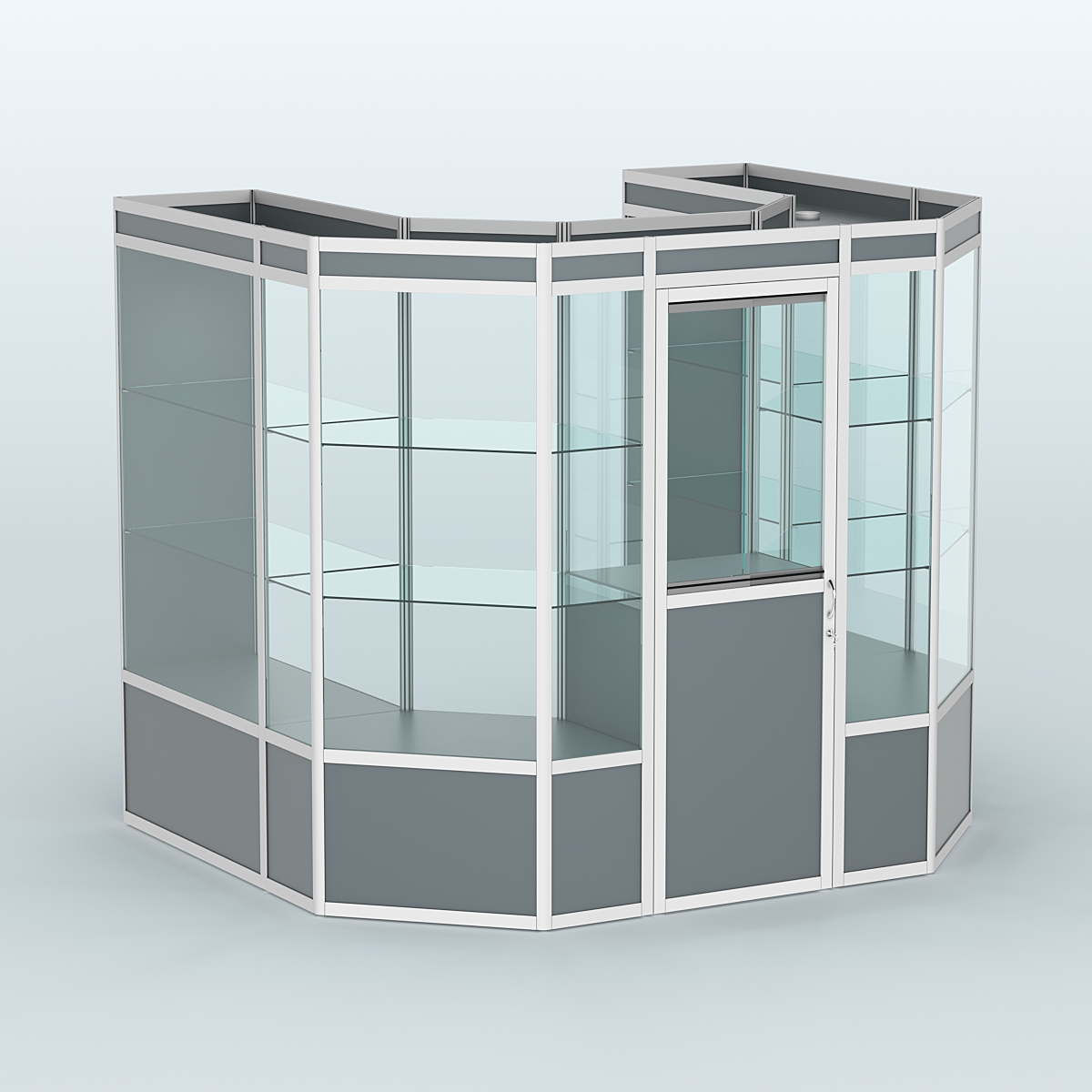 Павильон из профиля пристенный №3а ( 4,32 кв. м) Темно-Серый