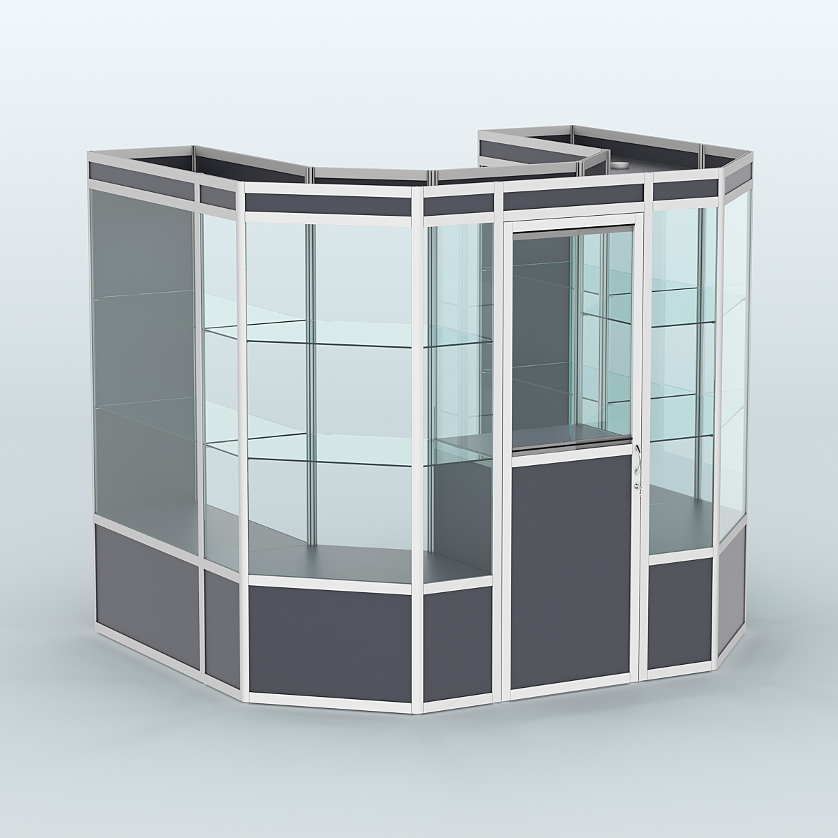 Павильон из профиля пристенный №3а ( 4,32 кв. м) Антрацит