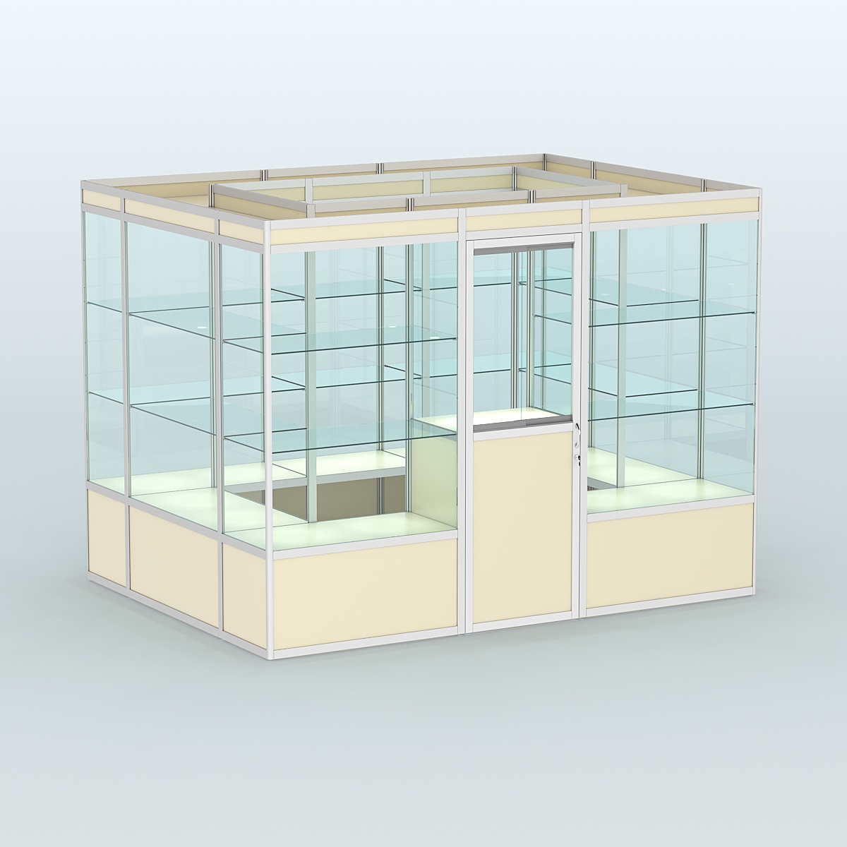 Павильон из профиля островной №1а Крем Вайс