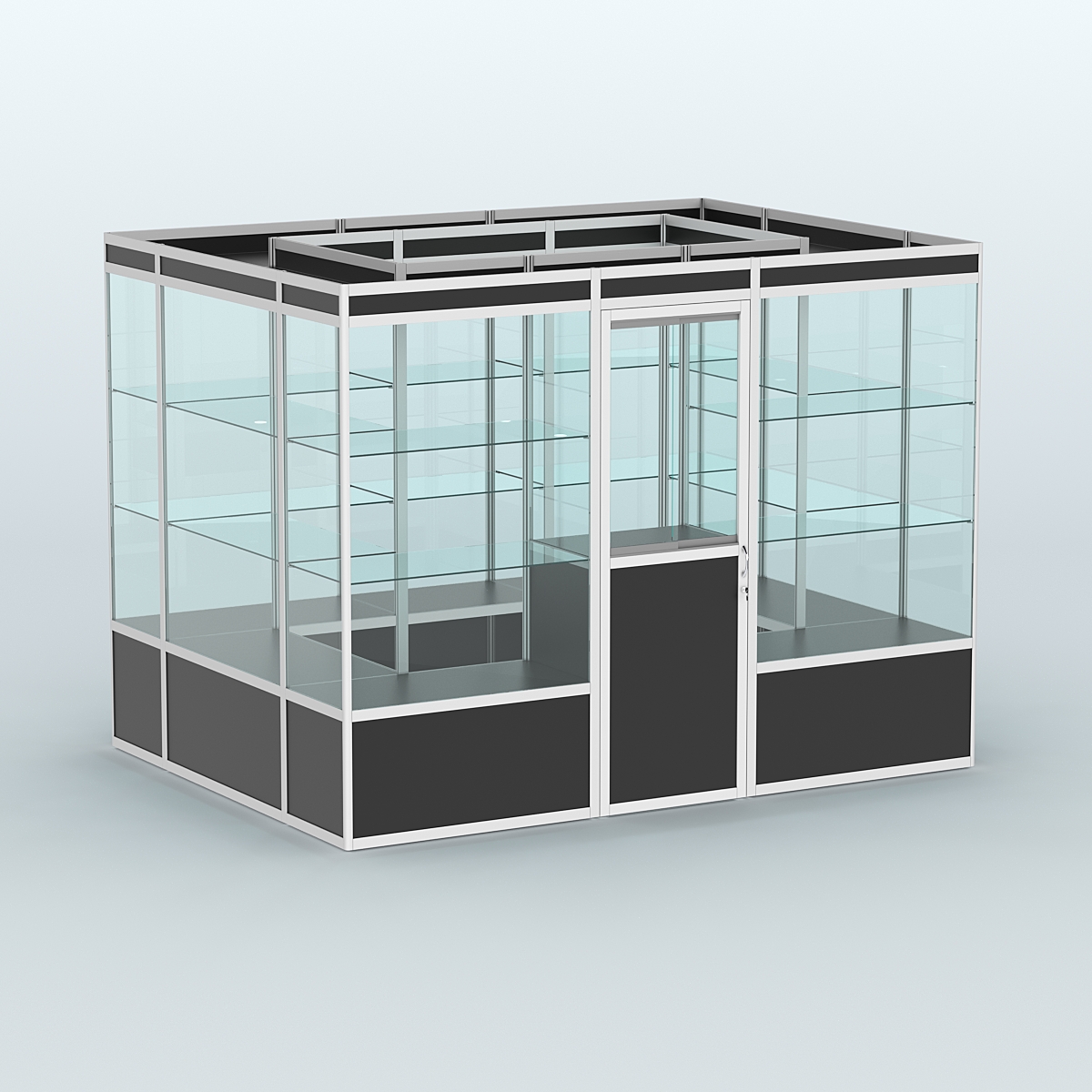 Павильон из профиля островной №1а Черный