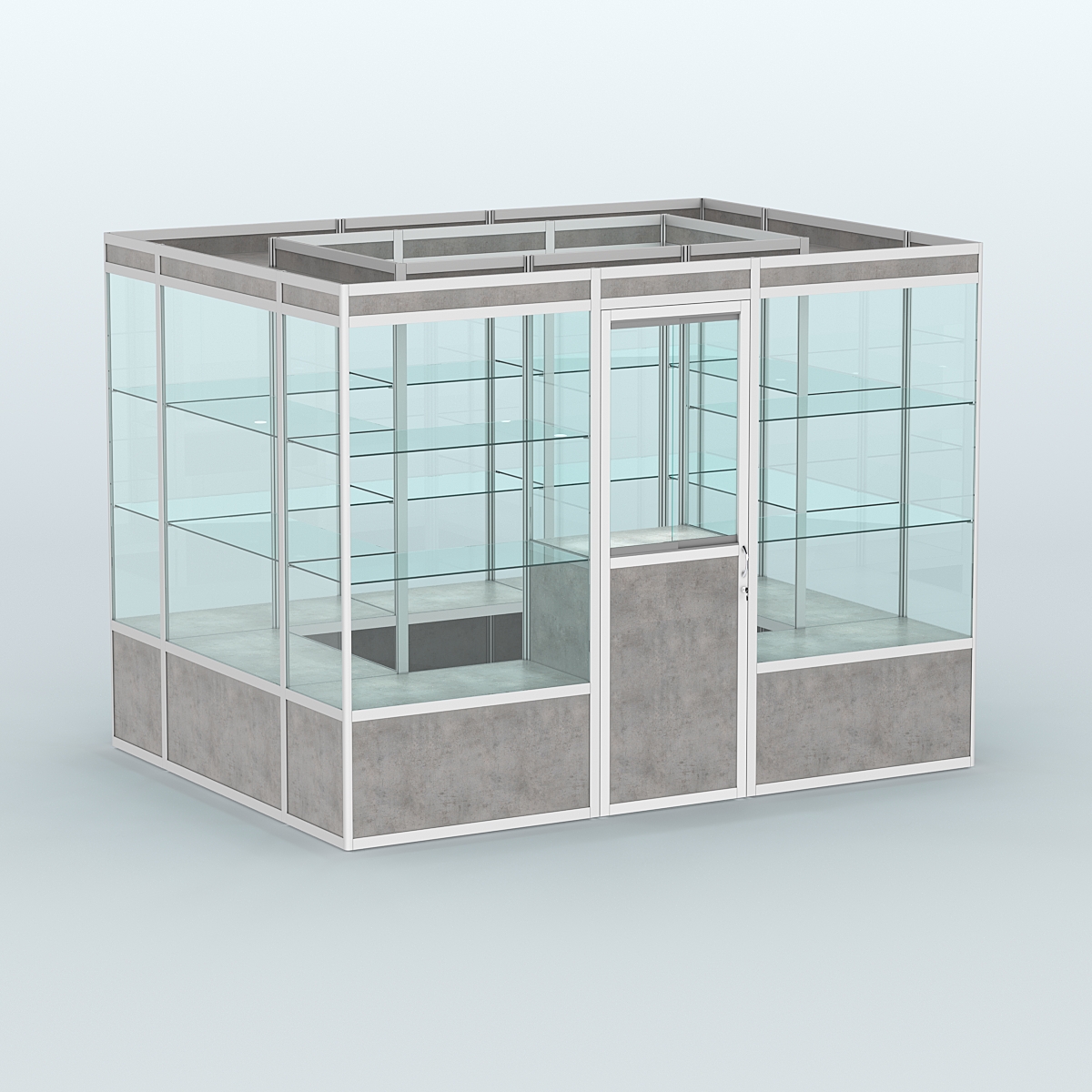 Павильон из профиля островной №1а Бетон Чикаго светло-серый F186 ST9