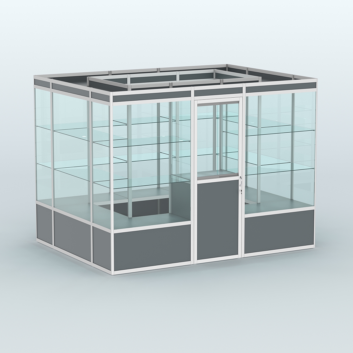 Павильон из профиля островной №1а Темно-Серый