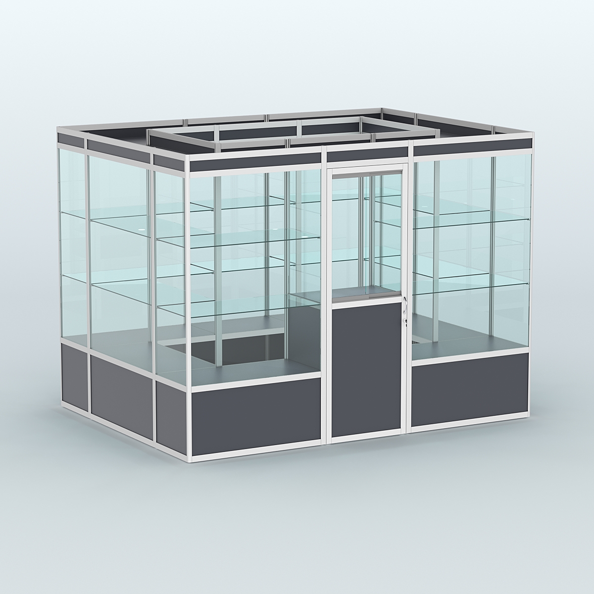 Павильон из профиля островной №1а Антрацит