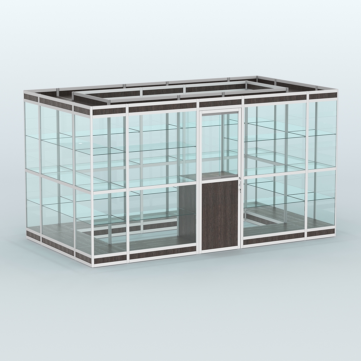 Павильон из профиля островной №2в Дуб Венге