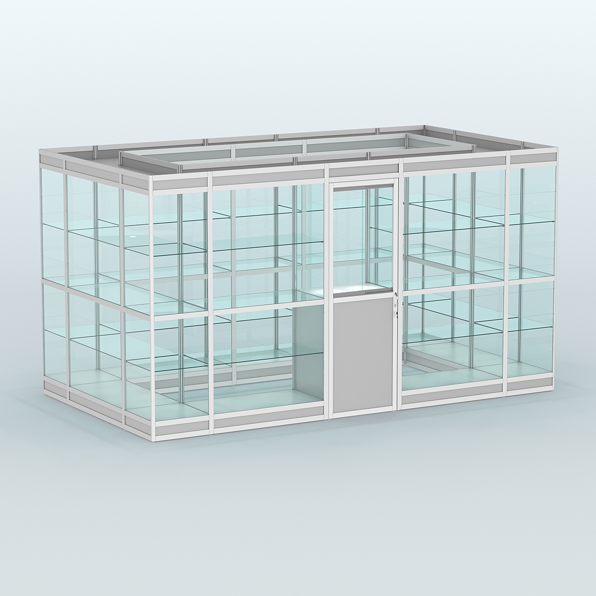 Павильон из профиля островной №2в Серый