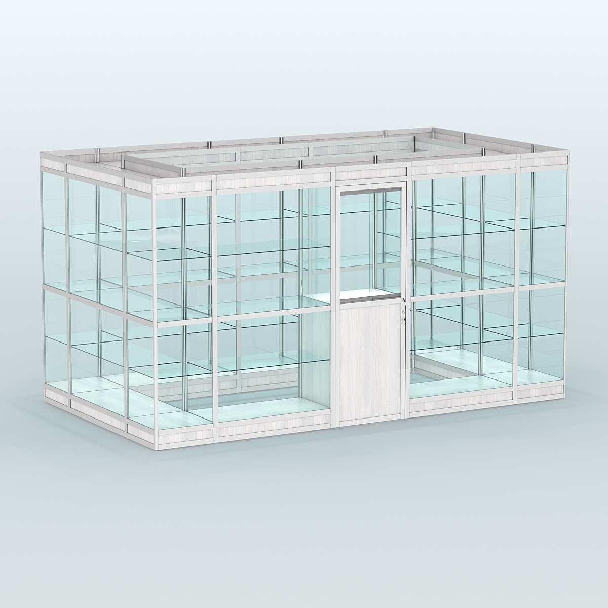 Павильон из профиля островной №2в Ясень Анкор светлый