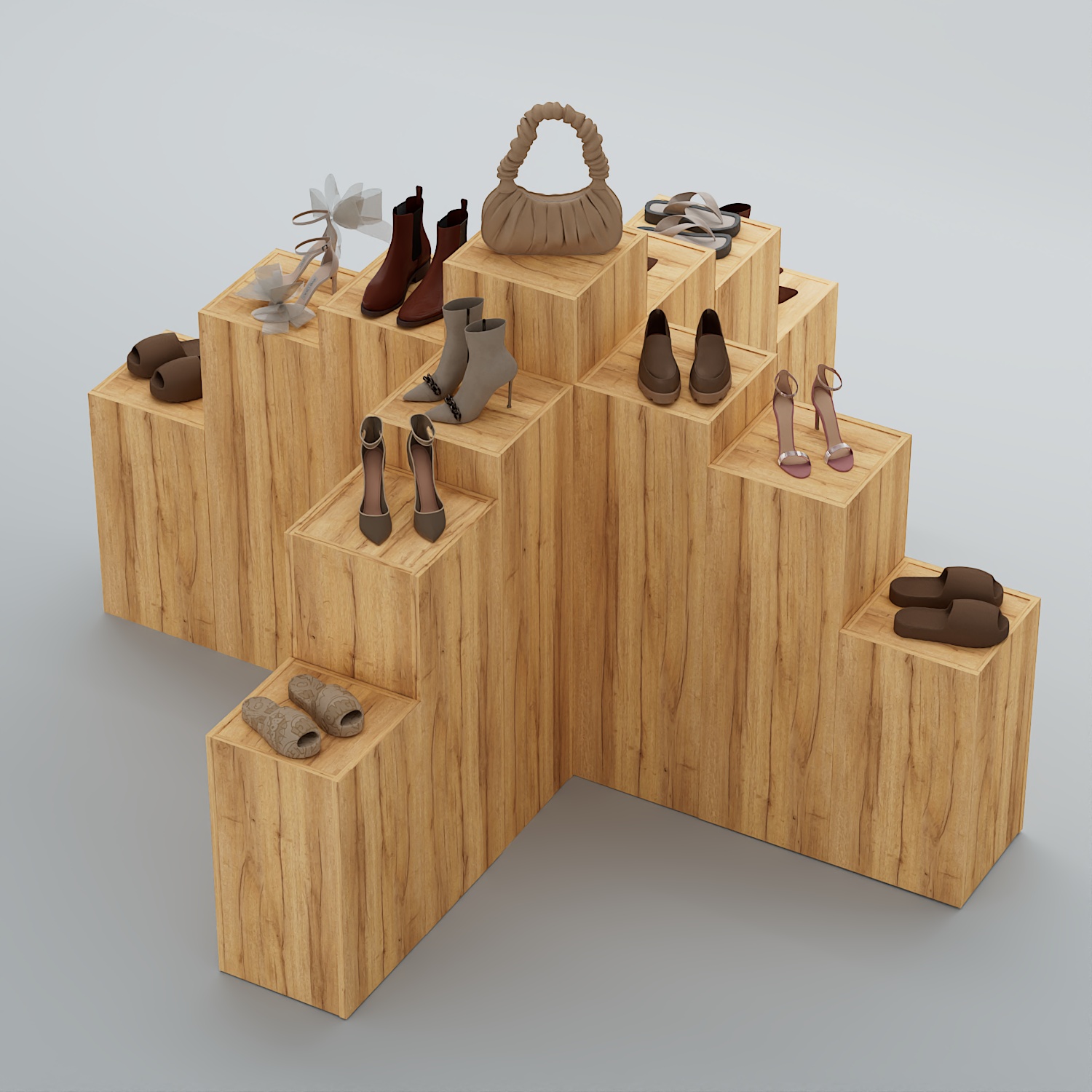 Демо-стенд Ступени-Крест №3 Дуб Золотистый