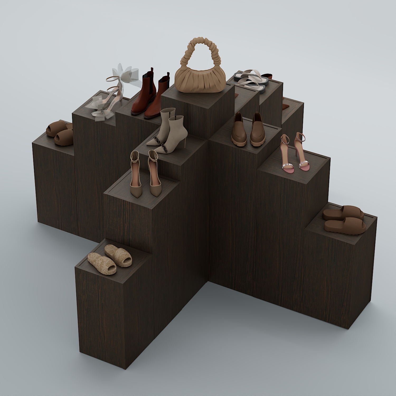 Демо-стенд Ступени-Крест №3 Дуб Венге