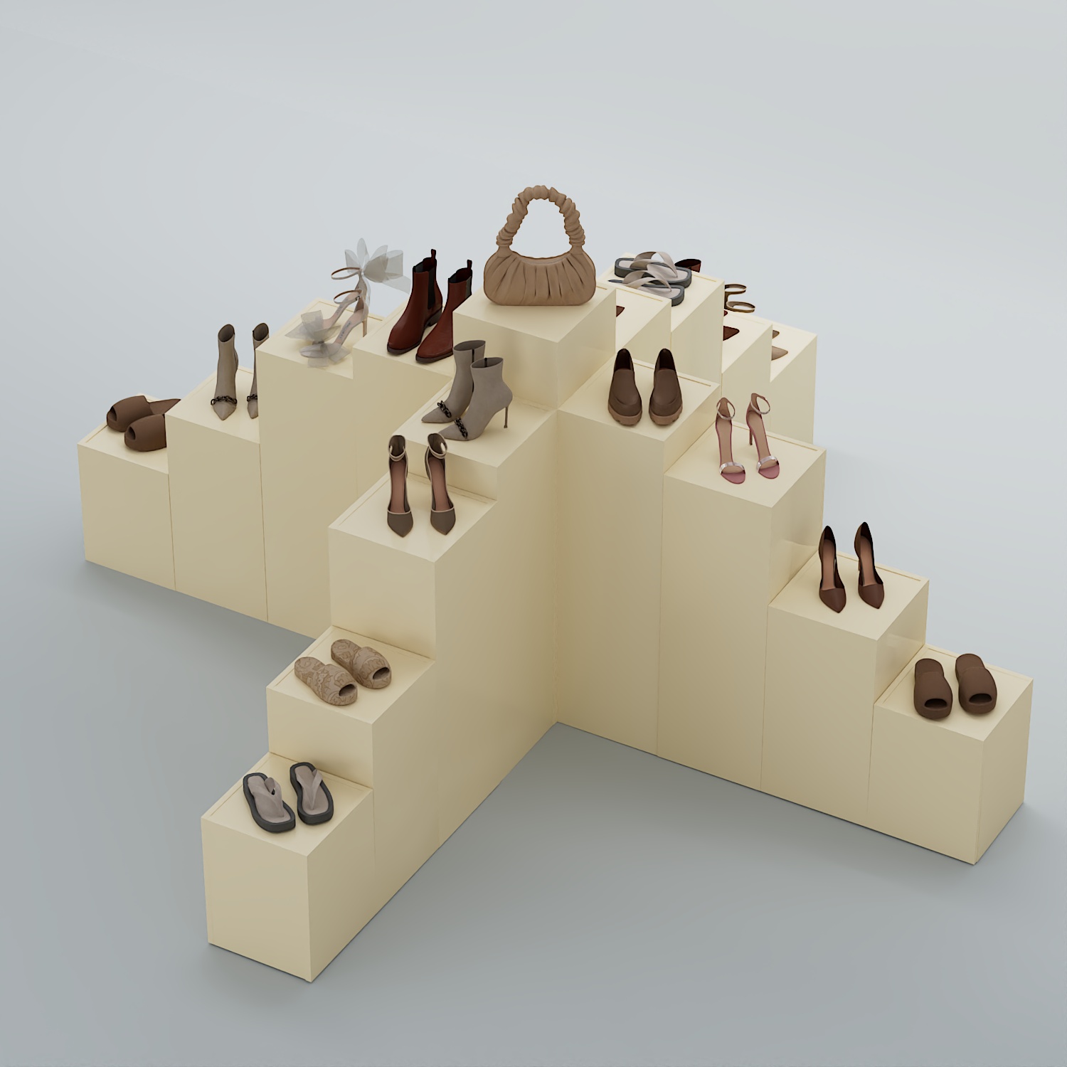 Демо-стенд Ступени-Крест №4 Крем Вайс