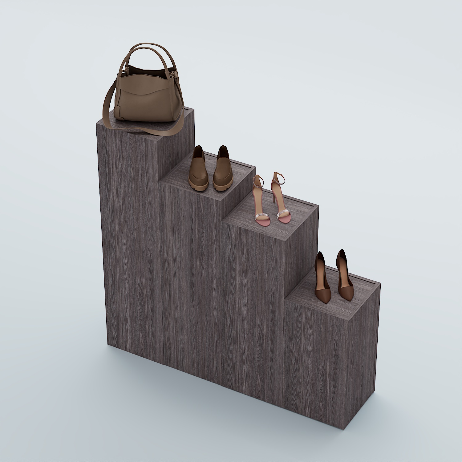 Демо-стенд Ступени-Лестница №3 Ясень Анкор темный