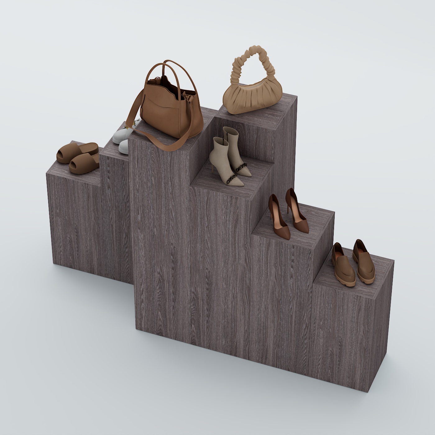 Демо-стенд Ступени-Пересечение №3 Ясень Анкор темный