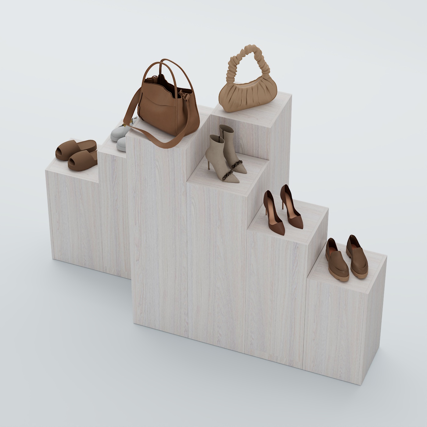 Демо-стенд Ступени-Пересечение №3 Ясень Анкор светлый