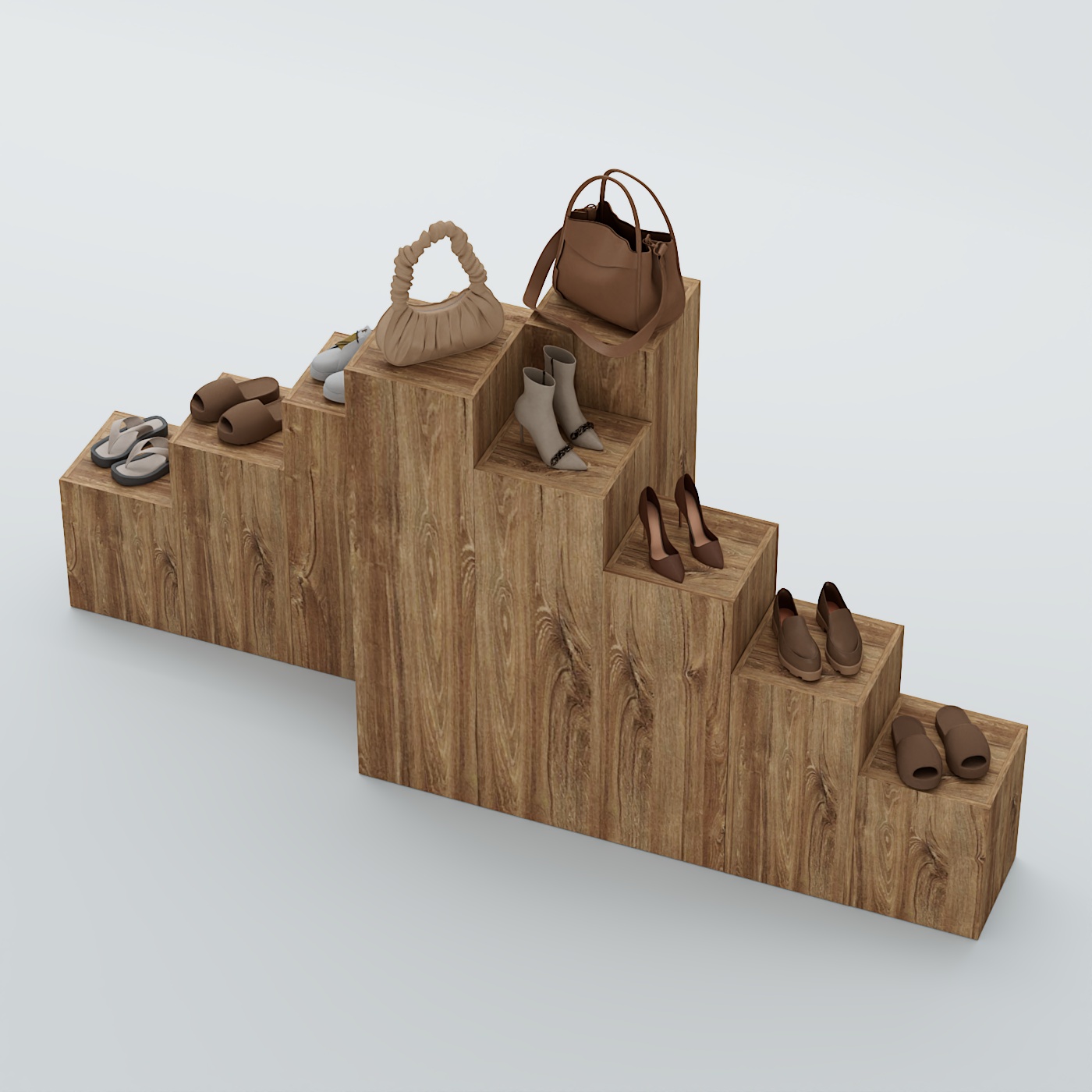 Демо-стенд Ступени-Пересечение №4 Дуб Канзас коричневый