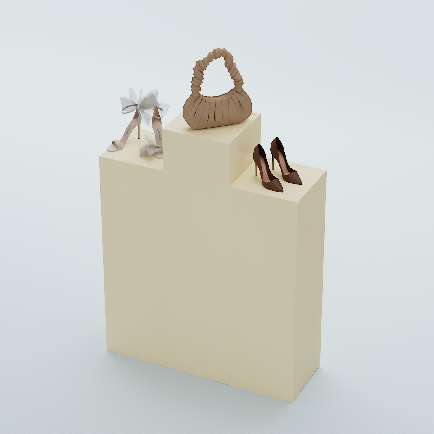 Демо-стенд Ступени-Пирамида №1 Крем Вайс